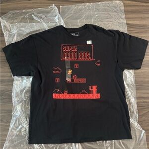 Nintendo Licensed Super Mario Bros Black T-Shirt Men’s 2XL